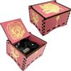 Youtang - Carillon Coraline in legno inciso, regalo mini scatola musicale, giocattolo per sognare, ideale per compleanno/anniversario/San Valentino/Natale (a carica manuale, rosa)