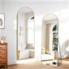 Weare Home Specchio da Terra ad Arco, 161 x 52 cm, Specchio da Parete, Grande Specchio con cornice in alluminio, Appenso o appoggiato alla parete, Specchio in piedi per Soggiorno, Camera da letto(Oro)