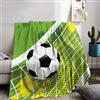 CIUNVXD Coperta calda per bambini, 150 x 200, coperta da calcio per bambini, motivo sportivo, coperta in flanella, per lettini (C, 130 x 150 cm)