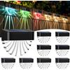 HELESIN Lampade Solari per Esterni, 8 Pezzi, IP64, Impermeabili, per Giardino, 2 Modalità, Luci Solari da Giardino, Luci Colorate e Calde, Luci a LED Solari da Gradini per Terrazza