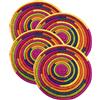 MGE World MGE - 4x Sottopiatto Rotondo in Rattan - Sottopentola in Vimini - Sottopiatti Rotondi da Tavola - Tovagliette Rotonde - Sottopiatti Vimini - Decorazione da Parete - Set da 4 Pezzi - 25 cm
