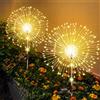 FIFlying Luci Solari Decorative 122 LED Fuochi d'artificio da Giardino Esterno 2 Pezzi, IP65 Impermeabile per Patio, Balcone