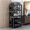 SHZYJBRY Mobile Stereo HIFI Rack, 5 Ripiani Mobiletto Porta Stereo Domestico, Supporto per Giradischi Mobile DVD Audio AV Tower Media Stand per Amplificatore Turno Sky box