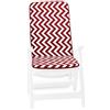 emmevi Cuscino Sedia Poltrona Morbido Coprisedia Zig Zag Giardino Interno Esterno mod.IBIZA 11L ROSSO