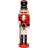 Ciao- Schiaccianoci Natale Soldatino con baionetta (38cm) in legno e tessuto, rosso/nero