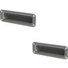 Adam Hall Hardware 3411 M2 AH - 2x vassoio con maniglia piccola, acciaio zincato