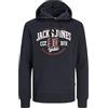 JACK & JONES Jack&Jones JJELOGO Felpa con Cappuccio 2 col 24/25 Noos, Verde Combo, M