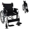 Mobiclinic®, Sedia a rotelle pieghevole, Modello palacio, Alluminio, Leggera, Seduta 46 cm, Doppio sistema frenante, Schienale sdoppiato, Poggiapiedi, Semovente,
