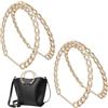 PH PandaHall 4pz Manico per Borsa a Catena, Manici Decorativi Oro, 11.2x10.5cm Piccolo Manico per Borsa in Metallo, Catena Decorativo per Borsa Intrecciata,Borse Fatte a Mano all'Uncinetto, Borsette