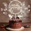 WEINIBAO 3 Pezzi Cake Topper Comunione, Decorazioni Torta Battesimo in Legno, Topper Prima Comunione per Torta, Topper Torta Battesimo, Piccione Topper per Torta Pesce, Decorazione Torta Comunione per Bambini