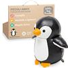 Little Big Friends I Piccoli amici Tiny Friends | Sonagli per bambini | Animale morbido | Facile da pulire | Decorazione per la cameretta | Martino il pinguino