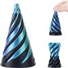 Gosknor Fidget Toys Spirale, Stampato in 3D Cono Impossibile Scultura Passante a Piramide Impossibile Giocattolo Fidget Passante a Elica per il Rilassamento dallo Stress (Nero Verde)