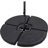 BB Sport Pesi per Ombrellone Base per Parasole per ombrellone a baccio - Nero 52 Litri / 85 kg - Possono Essere riempiti con Acqua o Sabbia
