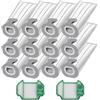 Tomkity 12 Sacchetti per Vorwerk Folletto VK7 FP7 VK7S Senza Filo FP7S con 2 Filtri per Aspirapolvere Vorwerk