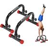 RHINOSPORT Parallettes Bars Dip Calisthenics Push Up Bar Calisthenics Attrezzature Calisthenics 25,9cm di altezza 300kg Capacità di peso per allenamento della forza Allenamento (rosso)