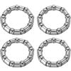 PATIKIL Cuscinetto a Sfera per Pedivella Bici 3/8 Pollici x 9 Sfere, 4pz Cuscinetti Bicicletta in Acciaio Inossidabile Ricambi Accessori per Biciclette d'Epoca, Argento