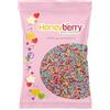 Honeyberry Zuccherini Decorativi per Dolci Naturali e Commestibili 55g - Codette di Zucchero Colorate per Decorare Torte, Cupcakes, Biscotti, Gelati, Dessert e Come Toppers per Glasse (Perline Colorate)