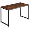 TecTake® Scrivania Moderna, Scrivania Regolabile In Altezza, Design Industriale, Scrivania In Legno, Struttura In Acciaio, Tavolo da Studio, Scrivania Ufficio - 120x59x76,5 cm, Industriale Scuro