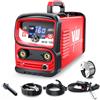 VECTOR WELDING MIG160 Saldatrice a Filo Continuo Senza Gas 160A Sinergia Elettrodo Saldatrice 2 In 1 MIG/ARC, IGBT Inverter Saldatore con Filo Animato 1,0 mm e Smart Digital LED Dispaly --VECTOR WELDING