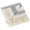 dii 100% cotone chevron Herringbone throw per interni/esterni campeggio BBQ, spiagge Everyday - Coperta 127 x 152,4 cm chevron Nautical blu Cabana Stripe French Blue Cabana Stripe