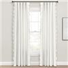 Lush Decor Coastal Chic - Coppia di tende a pannello con bordo smerlato, 132 x 213 cm, colore: bianco e neutro