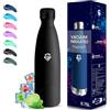Grsta Borraccia Termica, Borraccia 750 ml, Senza BPA, Borraccia Acciaio Inox, Senza Perdite, Borracce Termiche, Isolato Sottovuoto, Borraccia Inox per Campeggio, Corsa, Escursionismo, Fitness, Yoga