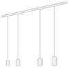 BRILONER - Set completo di binari, 4x GU10 a sospensione, alimentazione, binario a soffitto, binario per faretti, lampada a soffitto, plafoniera, lampada a sospensione, 1,5 m, bianco