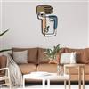 Wallity Hanah Home Elegante accessorio decorativo da parete in metallo, 38 x 55 cm, durevole 1,20 mm, in metallo e legno da 3 mm, perfetto per la decorazione moderna della casa e per la parete unica