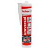 fischer - Silicone universale nero per sigillare superfici non porose e con contaco con acqua, Aderenza in molteplici materiali, 280 ml