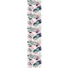 Ambiance Sticker Carta da parati in tessuto non tessuto pre-incollato, rotolo di carta da parati tropicale, rosa e blu marino, adesivo decorativo, 1 rotolo di altezza 300 x larghezza 60 cm