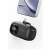 Galeces Carica Portatile Mini da 5000mAh, Power Bank Piccola con Ricarica Rapida 20W PD 18W QC, Pacco Batteria con Display LED USB-C, Compatibile con iPhone 16/15 Serie, Huawei, Samsung, LG, HTC e Altri(nero)