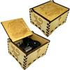 Youtang - Carillon Coraline in legno inciso, regalo mini scatola musicale, suona Dreaming, ideale per compleanno, anniversario, San Valentino, Natale (a manovella, marrone)