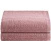 NELLA BIAGINI Telo Doccia Grande, Set da 2, Telo Bagno, 150x100 cm, 100% Spugna di Cotone, 420 gr/mq, per Sauna e SPA, Morbido, Resistente, Tinta Unita. Modello: Minerva