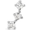 SINGULARU - Orecchino Singolo Triple Spark Argento. Argento Sterling 925 con Placcatura Rodio. Chiusura a Pressione. Gioielli da Donna