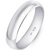 Amberta Fede Nuziale per Uomo in Argento Sterling 925 o Placcata Oro | Anello Pollice Uomo Fascia 5 6 8 mm Fedina Sposo Matrimonio: 5 mm - Misura 14