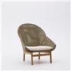 La Forma Poltrona Olbia con schienale alto in rattan sintetico e legno massiccio 100% teak FSC