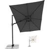 Doppler Ombrellone In Alluminio Pieghevole 275 Cm – Con Manovella, Resistente Pioggia E UV80 - 2