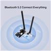 Mercusys Scheda di Rete PCIe Wi-Fi 6 AXE5400 e Bluetooth 5.2 Mercusys MA86XE Tri-Band