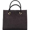 ELISABETTA FRANCHI BORSA PICCOLA IN RAFIA JACQUARD - BS83A52E2 - nero