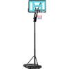 SPORTNOW Canestro Basket da Esterno Regolabile da 146-236 cm con Ruote e Base Riempibile, Nero | Aosom Italy