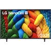 LG NanoCell AI NANO80 50 pollici, Smart TV 4K, Processore α7 Gen8, Tecnologia NanoCell, webOS con AI e telecomando puntatore AI, Filmmaker mode, Gaming con VRR 4K@60Hz, 50NANO80A6B 2025