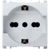 Urmet Simon Nea Presa universale P40 2 moduli 2P+T 16A-250V bianco - 10310N/2.B