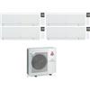 Mitsubishi Electric Condizionatore Climatizzatore Mitsubishi Electric Quadri Split inverter Kirigamine Zen White R-32 7000+9000+12000+18000 Colore Bianco con MXZ-4F80VF Wi-Fi Integrato 7+9+12+18