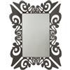 ARTI & MESTIERI Specchio da Parete Decorato Vanity Nero 100x80cm