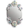 Lladrò LLADRO' Specchio da Parete Ovale Senza Cornice Multicolore Edizione Limitata 92x53cm Porcellana
