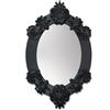 Lladrò LLADRO' Specchio da Parete Ovale Nero Edizione Limitata 93x58cm Porcellana