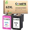 COMETE CONSOMMABLE COMETE - 62XL - Pack 2 Cartucce d'Inchiostro Compatibili con HP 62 XL - per HP officejet 5740