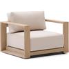 La Forma Poltrona Ambra in legno massiccio di acacia con finitura chiara FSC 100%
