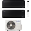 Samsung Climatizzatore Dual Split Windfree Black 7+9 BTU con AJ040TXJ2KG/EU Inverter R-32 Wi-Fi Classe A+++ ,