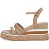 Galieti Sandali in pelle con fascette e zeppa 9 cm